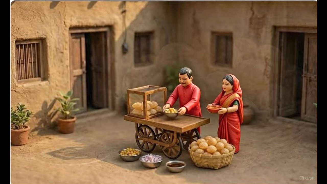 Mini Kitchen | Village style Pani Puri | Miniature Cooking Videos