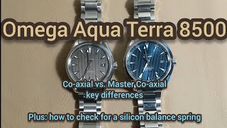 Omega Seamaster Aqua Terra 8500 watches: "co-axial" vs. "master co-axial" versions - key differences