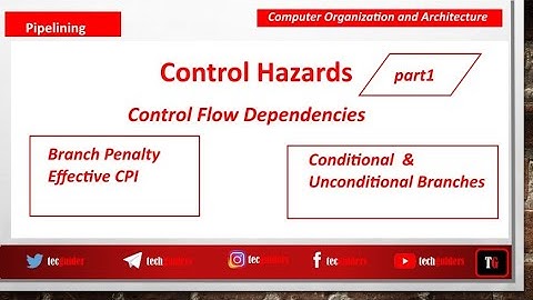 Control hazard|part1|Unconditional Branch Instructions|Effective CPI|Branch penalty