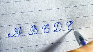 how to write English capital alphabet A to Z | Cursive writing a to z |