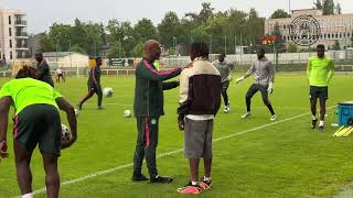 Super Eagles players in training in Warsaw ahead of the friendly vs Poland and Portugal this month