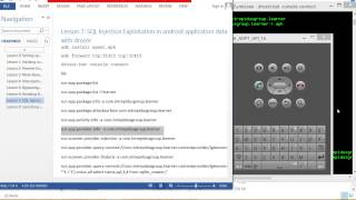 IG Learner Lesson 7: SQL Injection Exploitation in android application data provider with drozer