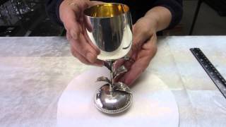 925 Sterling Silver Kiddush Cup -- Judaica made in Israel