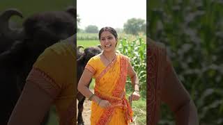 🌽 My Buffalo Actually Fetched This Corn! #shorts #funny #reels #youtubeshorts #bebu#bhains #kheti