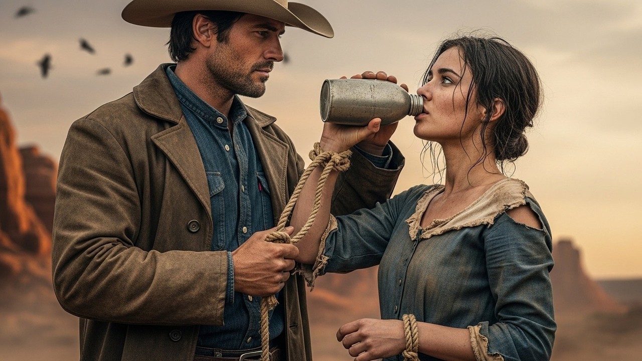 The Cowboy Found Her Hands Tied Behind Her Back, He Cut The Ropes And Said 