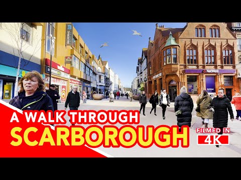 SCARBOROUGH TOWN CENTRE | Full tour from Train Station to Seafront and Scarborough Beach
