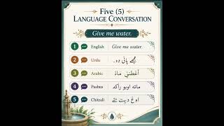Learn 5 Languages in One Video | English Urdu Arabic Pashto Chitrali Daily Conversations #language