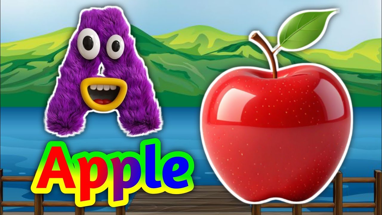 A for Apple 🍎 B for Ball ⚽ | ABCD Learning Video for Kids | Fun ...