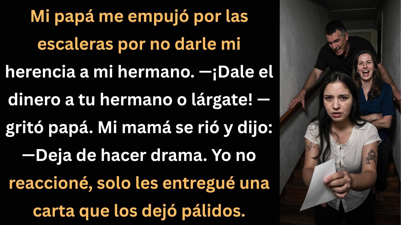 Me empujaron por no dar mi herencia y respondí con una carta que los dejó en shock.