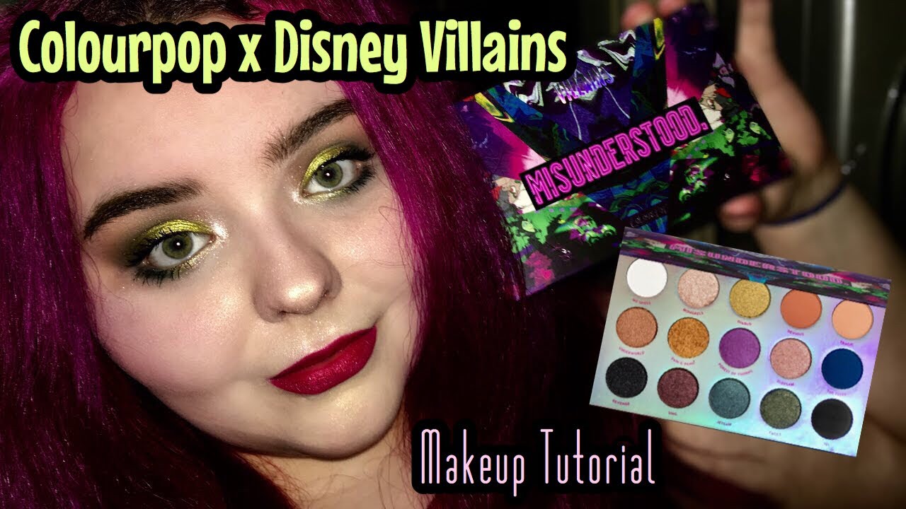 COLOURPOP DISNEY VILLAINS COLLECTION | Misunderstood Palette MAKEUP ...