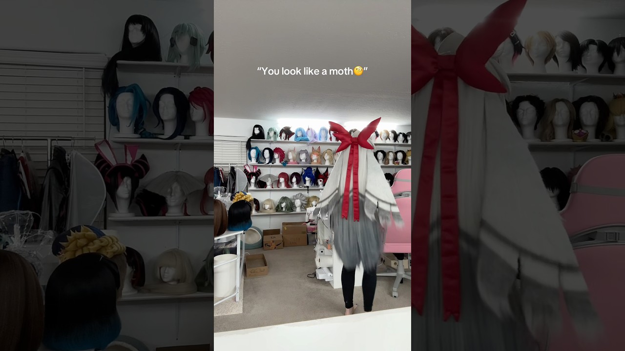 Does Vaggie look like a Moth? #hazbinhotel #vaggie #wigstyling