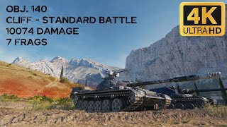 Obj. 140 10,1k damage 7 frags on Cliff - World of Tanks