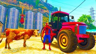 Spiderman Farmer Traktor Nursery Rhymes Songs for Children