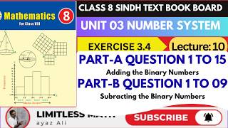 Class 8 Exercise 3.4 Part-A & B | Unit 03 Number System | Sindh Text Book Board | Lecture: 10