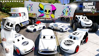 GTA 5 - Stealing Marshmello Mcqueen Cars With Franklin | (Real Life Cars #315)
