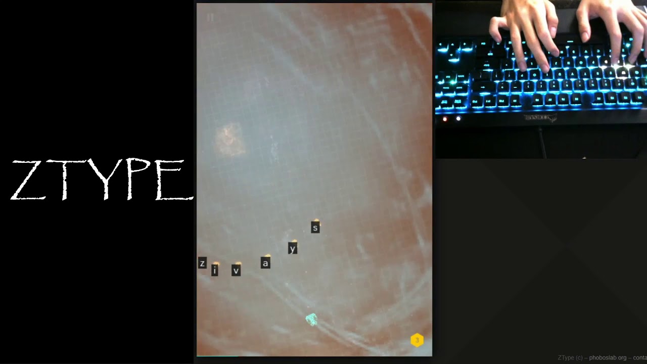 ZTypeA nice typing game YouTube
