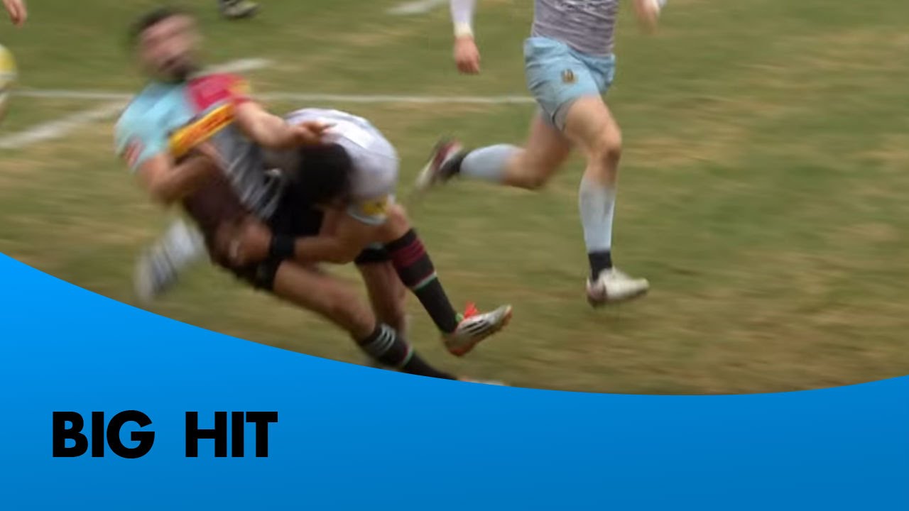 Ken Pisi crunching tackle on Tebaldi