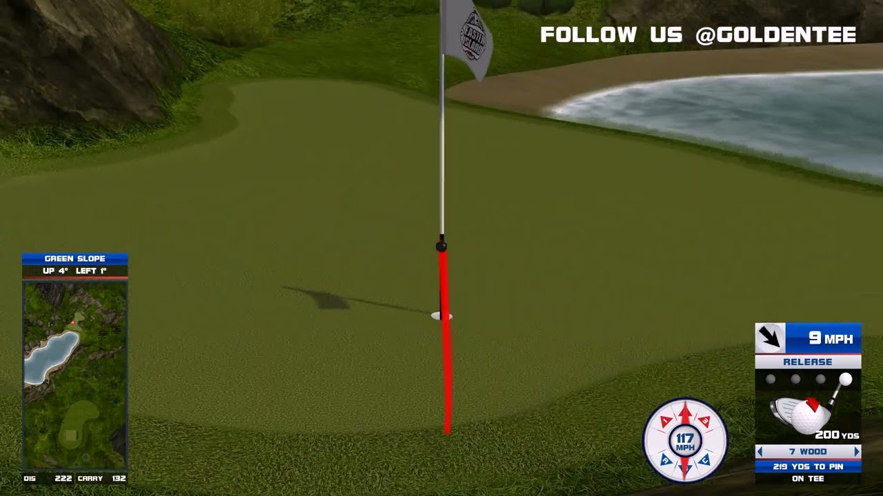 Golden Tee Great Shot on Easter Island!