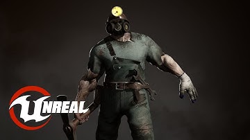 Animated Low poly Game Ready ZOMBIE BOSS 3 MINER / 3D