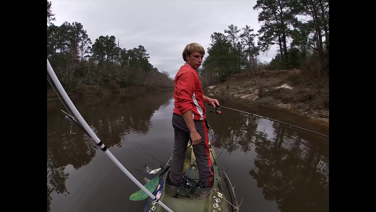 White perch jigging on Bundicks Lake mid Feb 2020 YouTube