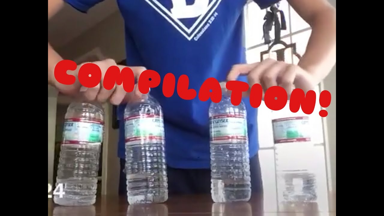 water bottle flip challenge compilation montage youtube