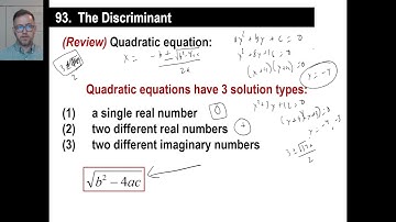 Saxon Math - Algebra 2: 3rd Edition (Lesson 93 - The Discriminant) - SEE PINNED COMMENT!