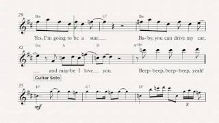 Violin - Drive My Car - The Beatles Sheet Music, Chords, and Vocals