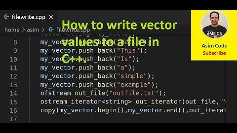 How to write vector values to a file in C++