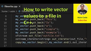 How to write vector values to a file in C++