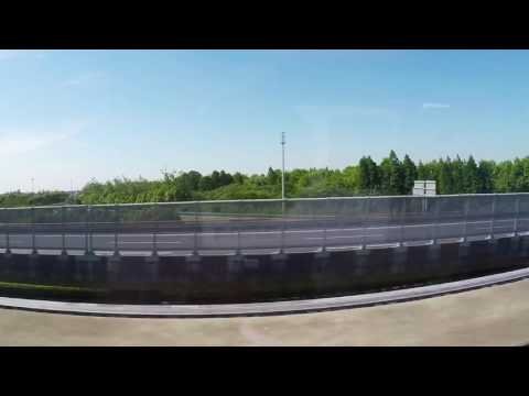 Two Maglev trains passing each other