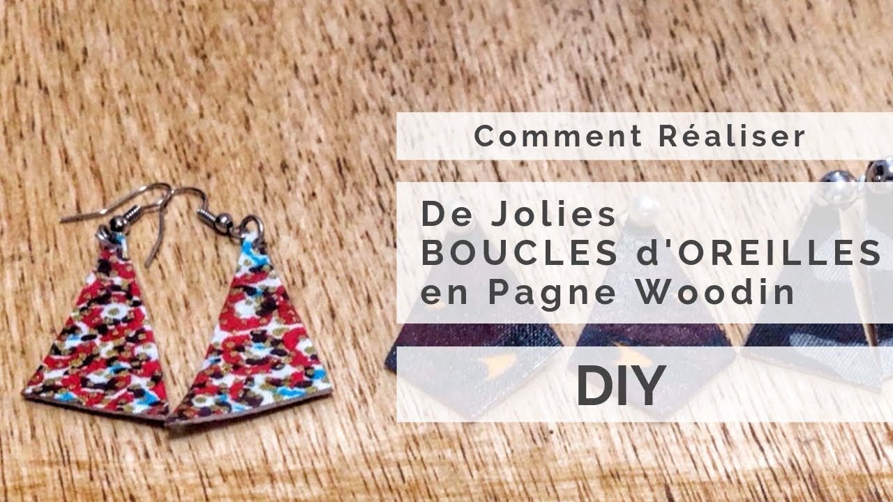 DIY - How to make earings with Woodin Fabric - YouTube
