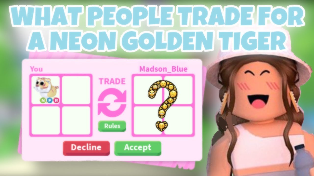 Lunar Gold Tiger, Trade Roblox Adopt Me Items