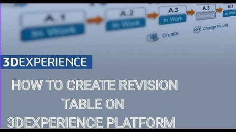 3DEXPERIENCE PLATFORM - "HOW TO CREATE REVISION TABLE"