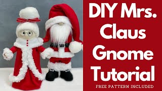 DIY Mrs Claus Gnome Tutorial/Mrs Claus Accent Piece/Christmas Gnome