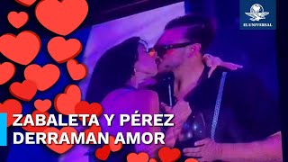 Susana Zabaleta y Ricardo Pérez se besan en pleno escenario