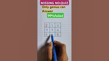 🤔 Can you solve this  Missing No. Quiz //Only genius can Answer#shorts#maths