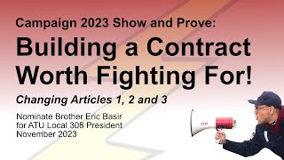 Campaign 2023 - Change Contract Articles 1, 2, 3