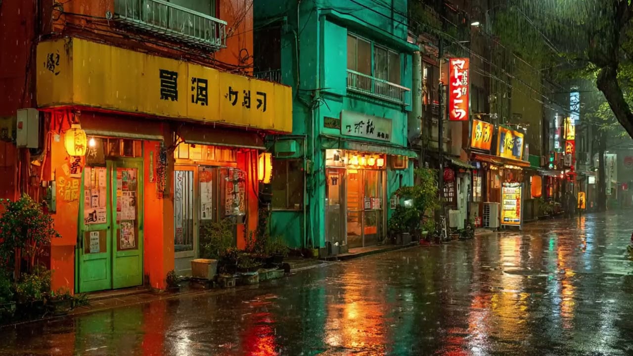 Rainfall Reverie ⛈️ | Late Night / Lofi / Music ⛈️ Lantern Haze | Soft Calm Beats