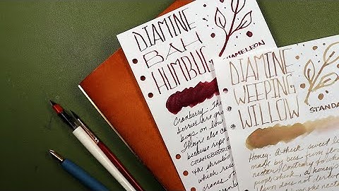 PLOTTER INK JOURNAL: Diamine ~ Bah Humbug & Weeping Willow