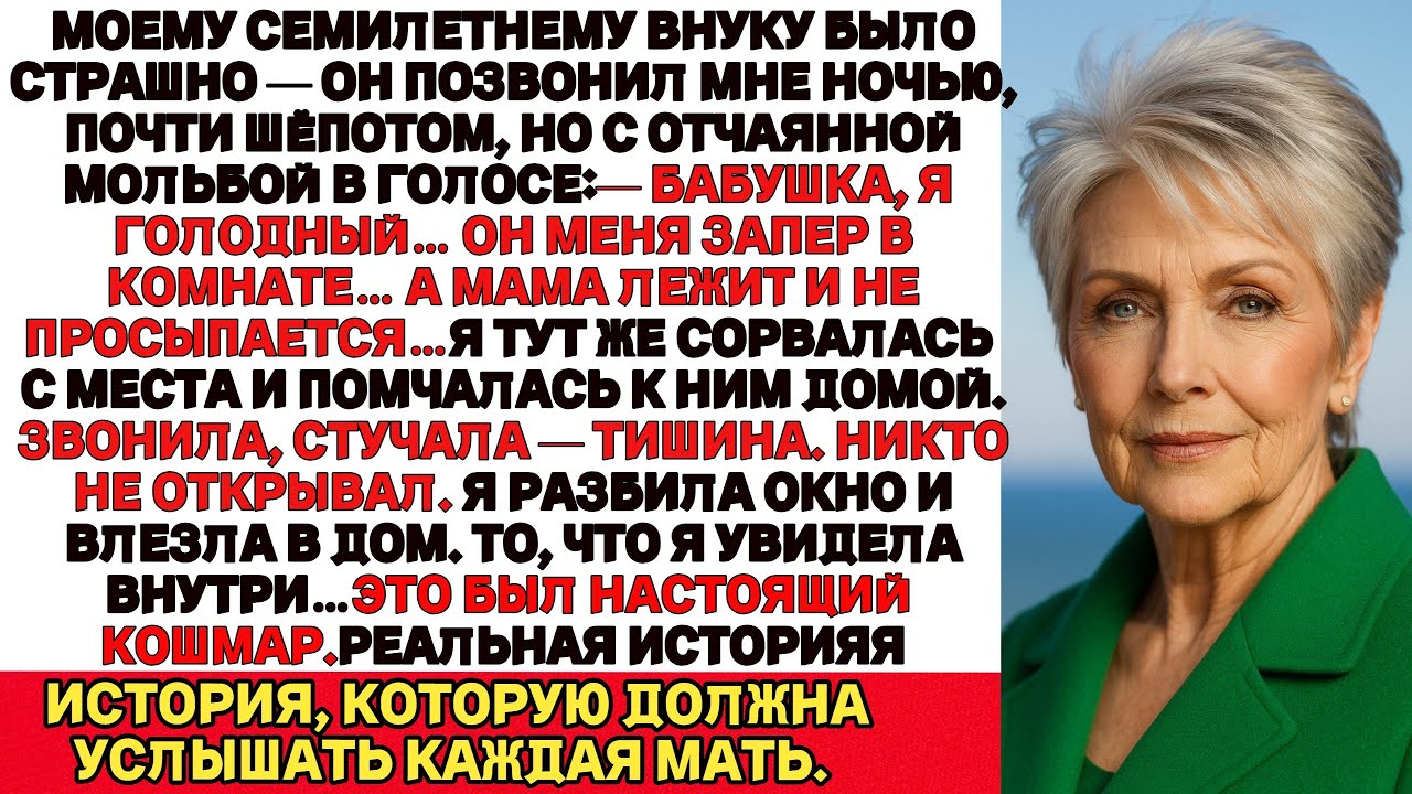 Я ПЛАКАЛА, ЧИТАЯ! Мой 7-летний внук позвонил ночью в слезах: «Я очень голодный Он меня запер Мама не