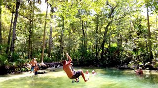 Rope Swing at The Crack on the Chaz (Chassahowitzka River Spring) One of Florida&#39;s Hidden Gems