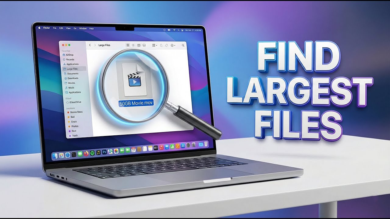 How to Find & Delete Largest Files on macOS 26 (No Apps Needed) - YouTube
