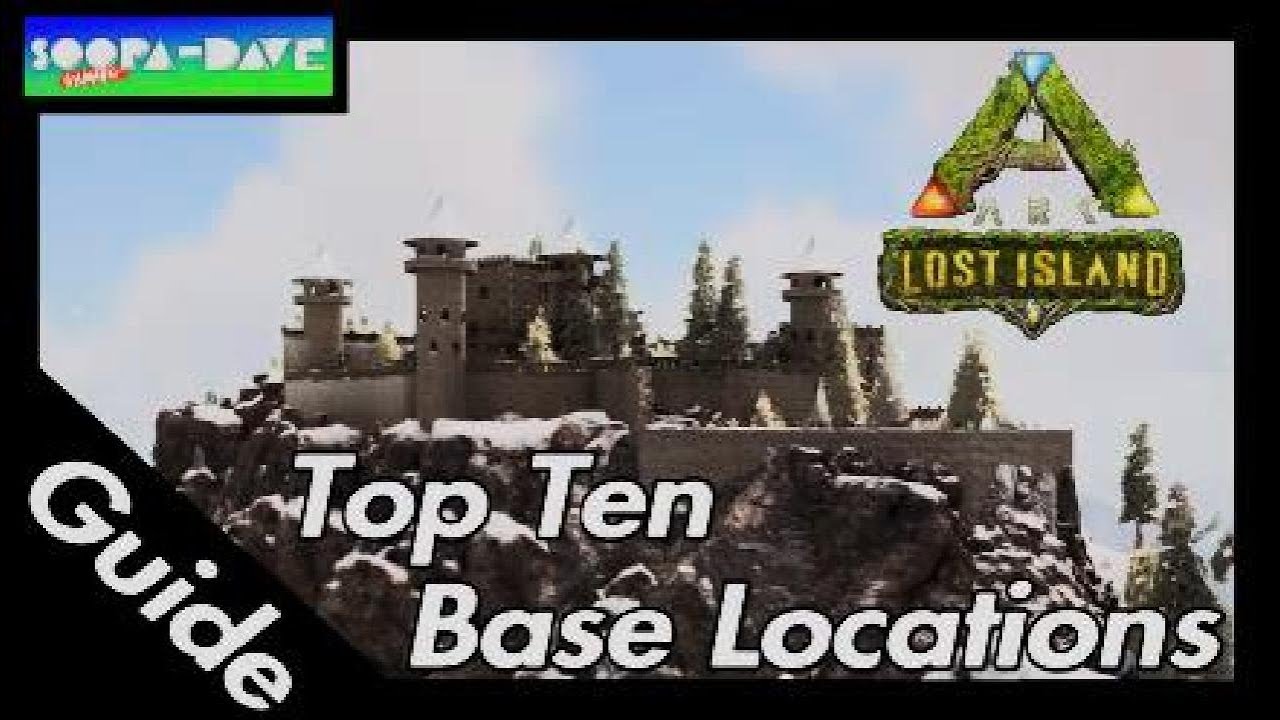 Ark Survival Evolved Lost Island Top 10 Pve Base Locations Youtube