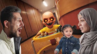 البيبي الامور تحول وحش فرفور وهاجمنا ليش هيك عملت ليش رحمه خافت كثير !! the baby in yellow #2