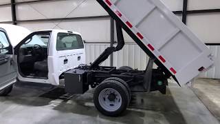 2003 FORD F450 XL 4x4 DUMP TRUCK POWERSTOKE 7.3L DIESEL WHITE - "WALK-AROUND VIDEO"