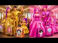 K-Pop Demon Hunters Golden Family VS Rubellite Family in Secret Airplane | KDH Animation