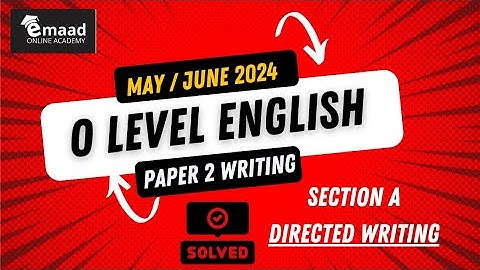 May / June  2024 | Writing Paper Solved | O level Eng 1123 | Muhammad Qasim