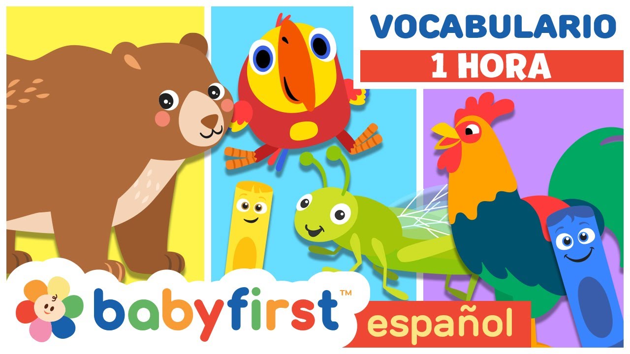 Nuevas Palabras para Niños | Larry el loro en español | animales y más | 1 Hora | Baby First Español