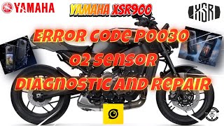 Yamaha XSR900 Error Code P0030   O2 Sensor Diagnosis and replacement