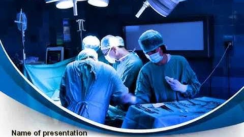 Surgical Operation In A Blue Palette PowerPoint Template by PoweredTemplate.com